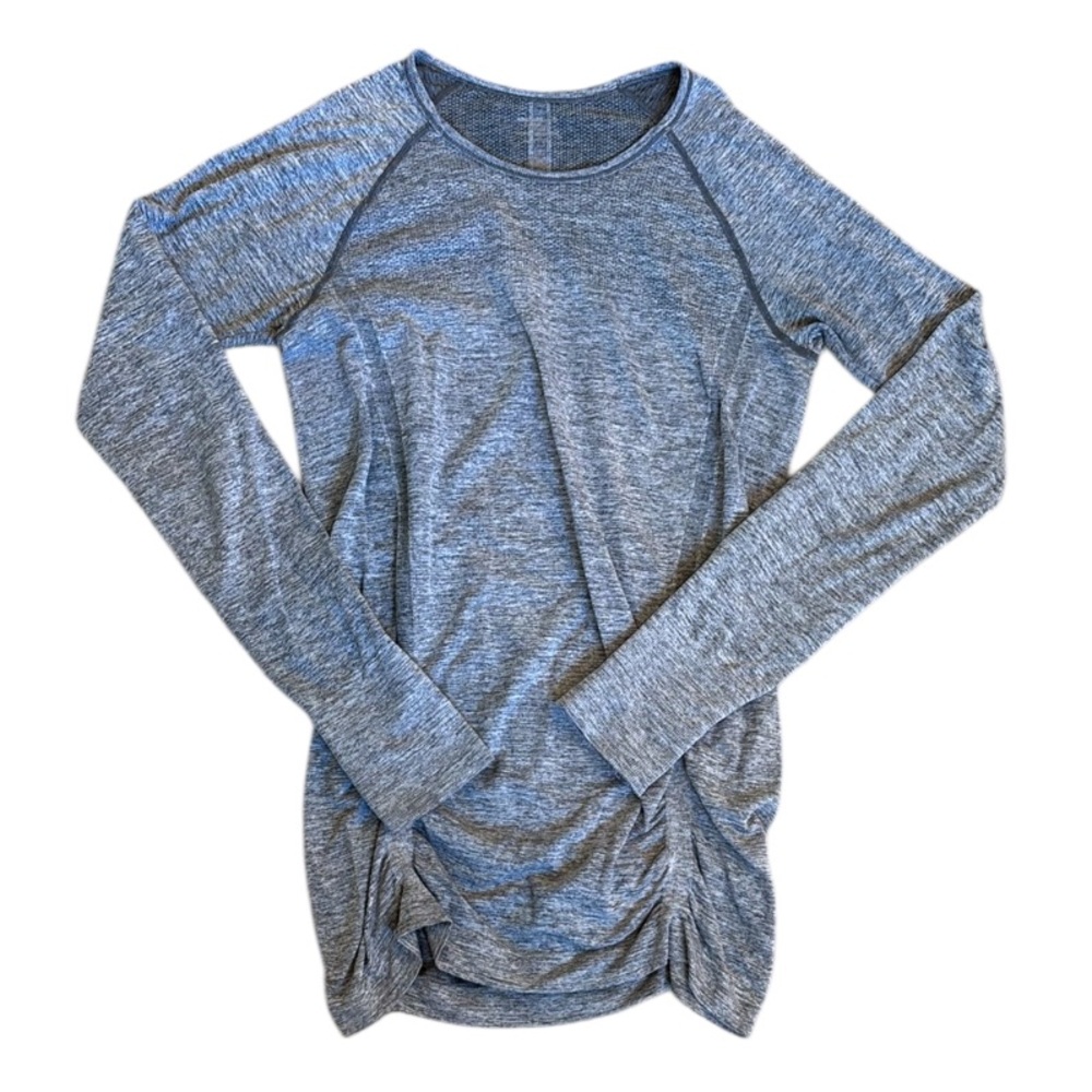 Vera Wang Simply Breathe Gray Long Sleeve Top (S/M)